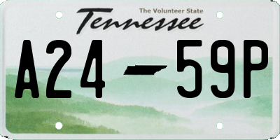 TN license plate A2459P