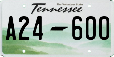 TN license plate A2460O