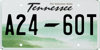 TN license plate A2460T