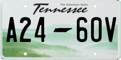 TN license plate A2460V