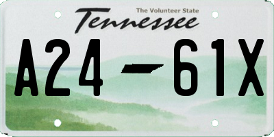 TN license plate A2461X