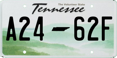 TN license plate A2462F
