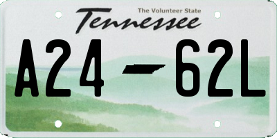TN license plate A2462L