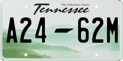 TN license plate A2462M