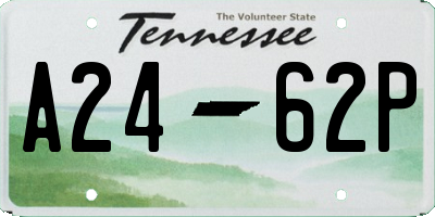 TN license plate A2462P