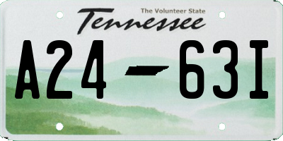 TN license plate A2463I