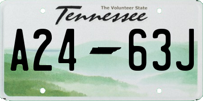 TN license plate A2463J