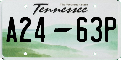 TN license plate A2463P
