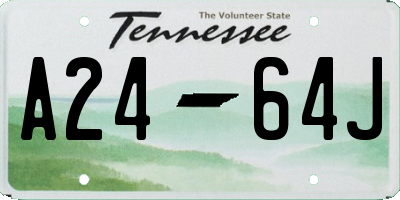 TN license plate A2464J