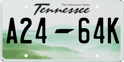 TN license plate A2464K