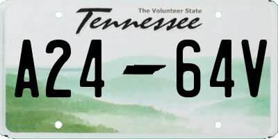 TN license plate A2464V