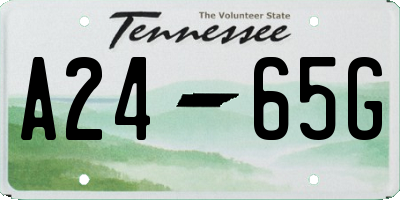 TN license plate A2465G