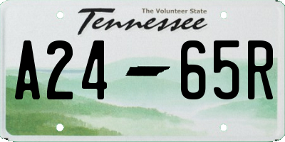 TN license plate A2465R