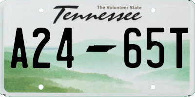 TN license plate A2465T
