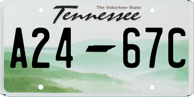 TN license plate A2467C