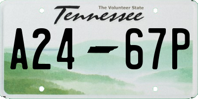 TN license plate A2467P