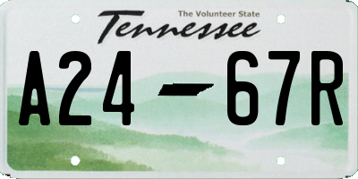 TN license plate A2467R