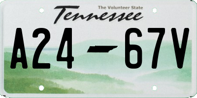 TN license plate A2467V