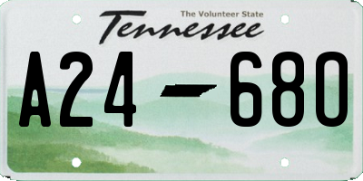 TN license plate A2468O