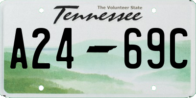TN license plate A2469C