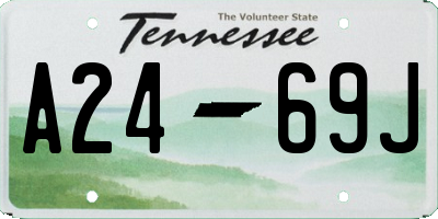 TN license plate A2469J