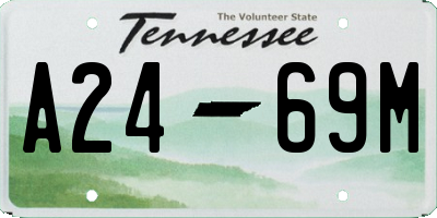 TN license plate A2469M