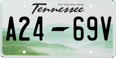 TN license plate A2469V
