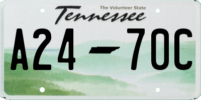 TN license plate A2470C