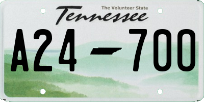 TN license plate A2470O