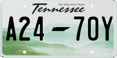 TN license plate A2470Y