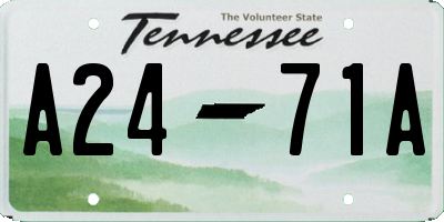 TN license plate A2471A