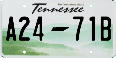 TN license plate A2471B