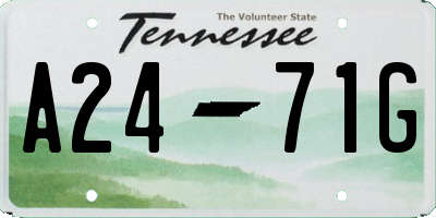 TN license plate A2471G