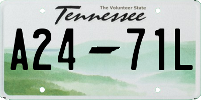 TN license plate A2471L