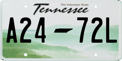 TN license plate A2472L