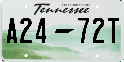 TN license plate A2472T