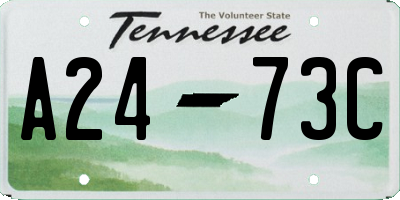 TN license plate A2473C