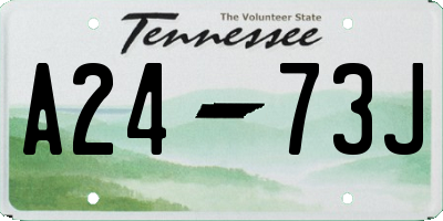 TN license plate A2473J