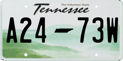 TN license plate A2473W