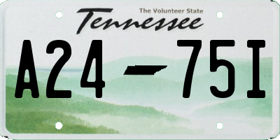 TN license plate A2475I