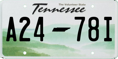 TN license plate A2478I