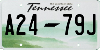 TN license plate A2479J