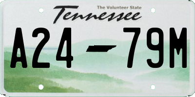 TN license plate A2479M