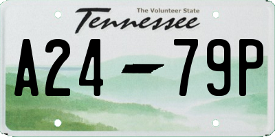 TN license plate A2479P