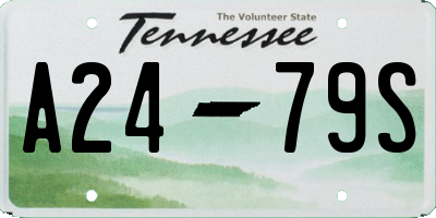 TN license plate A2479S
