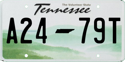 TN license plate A2479T