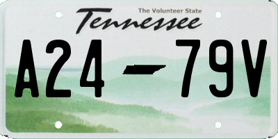 TN license plate A2479V