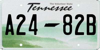 TN license plate A2482B
