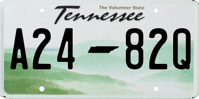 TN license plate A2482Q