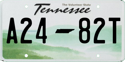 TN license plate A2482T